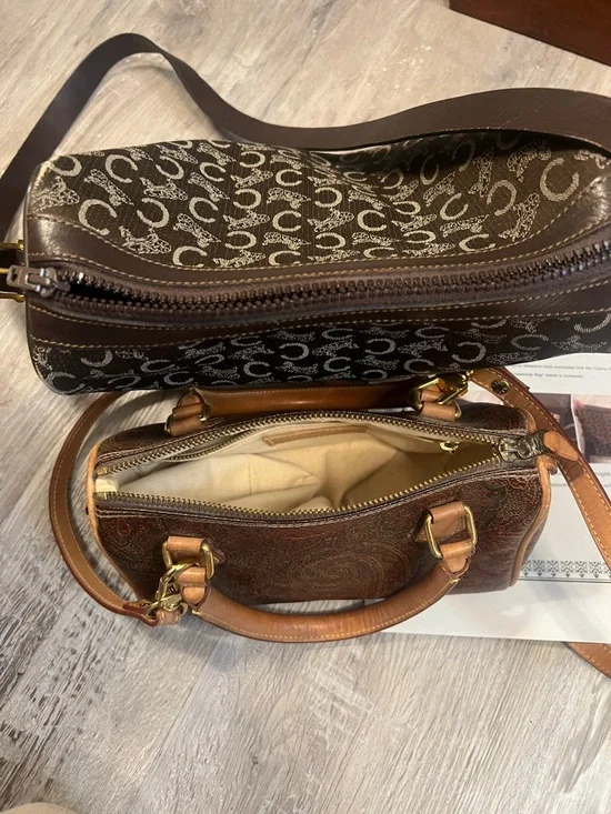 Celine Brown and Tan Monogram with COA Crossbody bundle with Etro crossbody - Picture 9 of 9